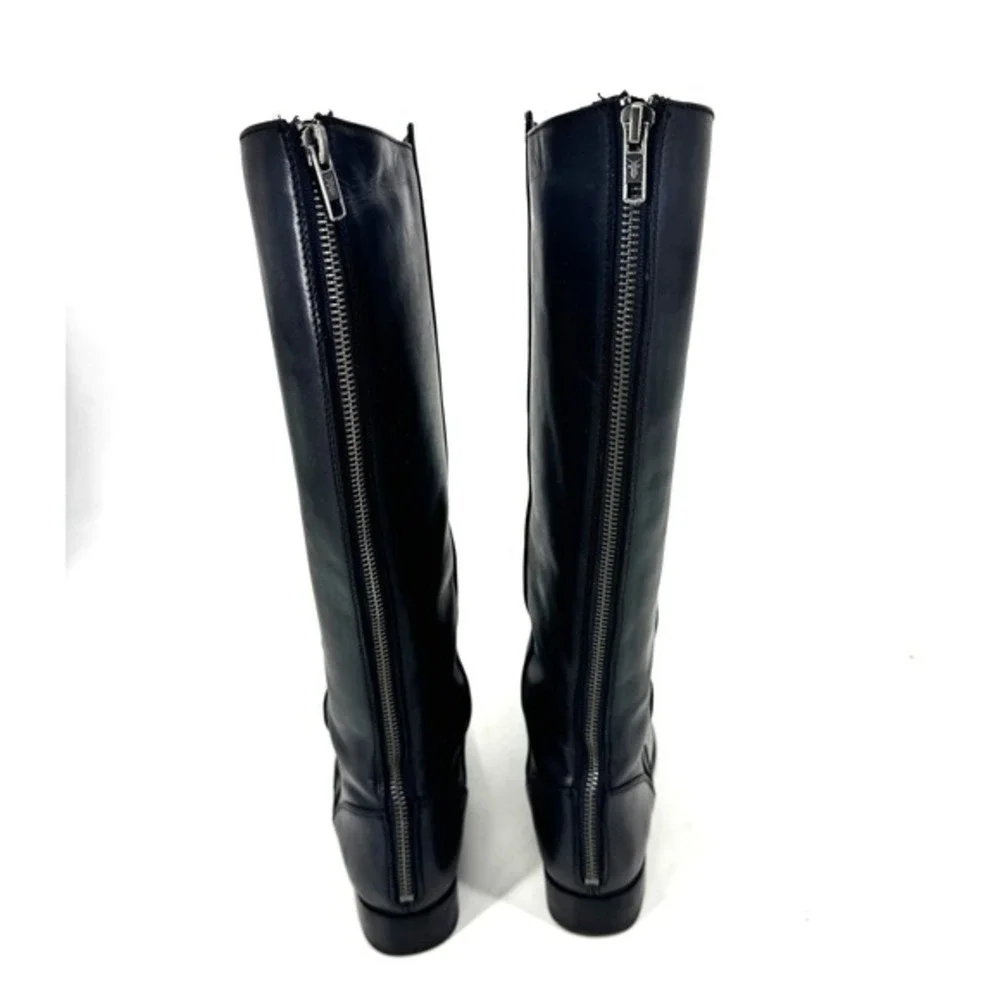 Frye Women's Melissa Stud Back-Zip Boots Black‎ Knee High Women's 7